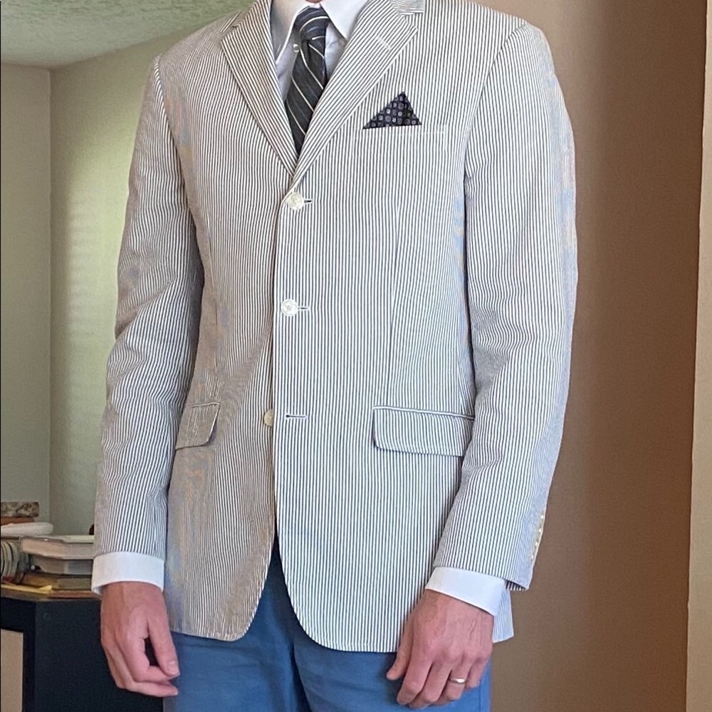 Brooks Brothers Seersucker Sport Coat 39 R